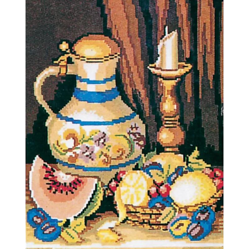 Printed Canvas 30x43 Still Life, Carafe and Candle CDA11126