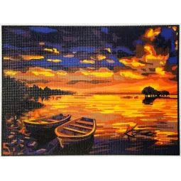 Bedruckte Leinwand 40x30 Eine ruhige Hafenlandschaft CDA10520W