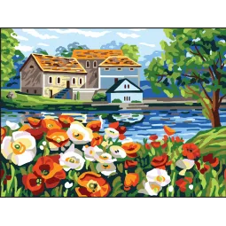 Печатный холст 30x40 Летний пейзаж CDA10505