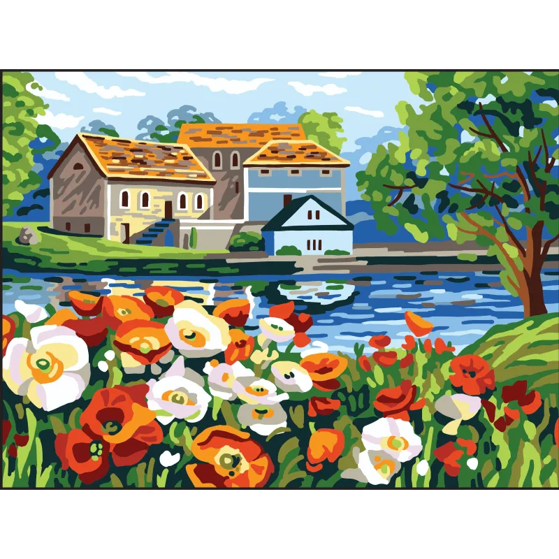 Bedruckte Leinwand 30x40 Sommerlandschaft CDA10505