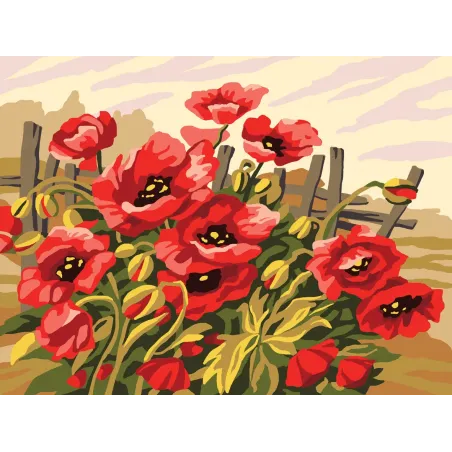 Bedruckte Leinwand 30x40 Mohnblumen CDA10487