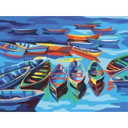 Printed Canvas 30x40 Boats CDA10481