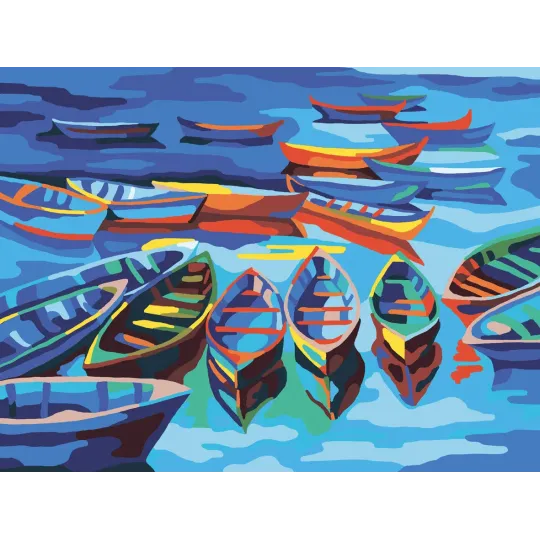 Printed Canvas 30x40 Boats CDA10481