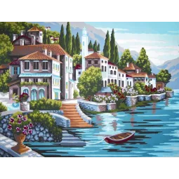 Spausdinta drobė 30x40 Žingsniai prie ežero CDA10392