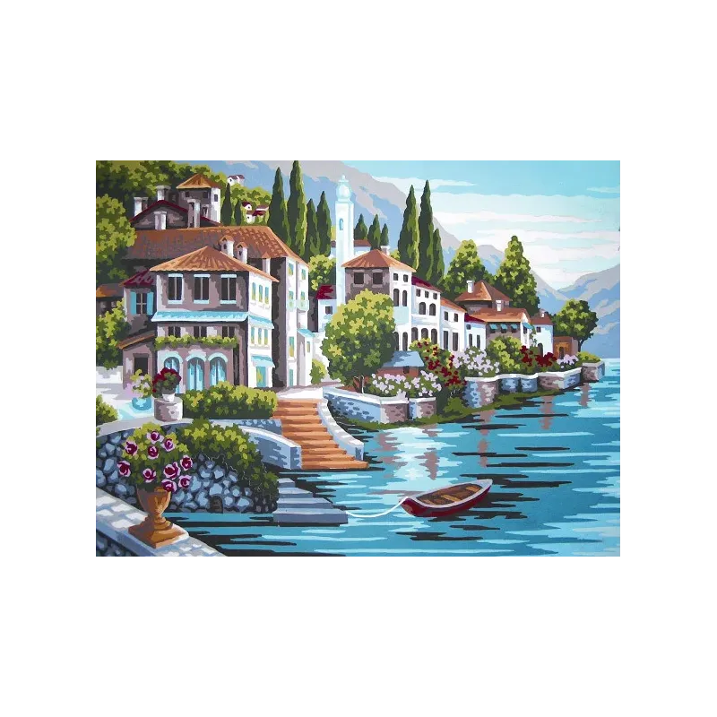 Spausdinta drobė 30x40 Žingsniai prie ežero CDA10392