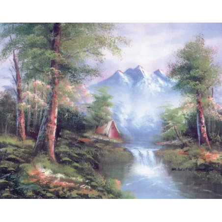 Spausdintas drobė 30x40 Mountain Cascades CDA10334