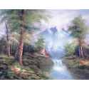 Печатный холст 30x40 Mountain Cascades CDA10334