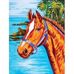 Toile Imprimée 30x40 Portrait Tête de Cheval CDA10322