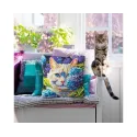 Cushion kit "Cat in hydrangeas" 40 x 40 cm CDA5501