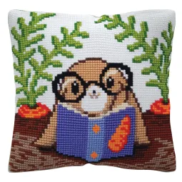 Cushion kit "Hare-scientist" 40 x 40 cm CDA5499