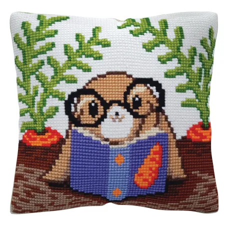 Kit de coussin "Hare-scientist" 40 x 40 cm CDA5499