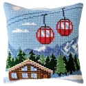 Kit coussin à broder "Vacances d'hiver" 40 x 40 cm CDA5491CC