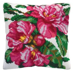 Counted Cushion kit "Azalea" 40 x 40 cm CDA5488CC