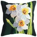 Kit coussin à broder "Daffodil lines" 40 x 40 cm CDA5484CC