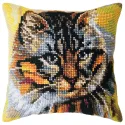 Kit de coussin "Qui gère la maison ?" 40 x 40 cm CDA5481