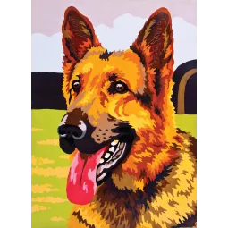 Spausdintas drobės 22x30 vokiečių aviganis CDA6260