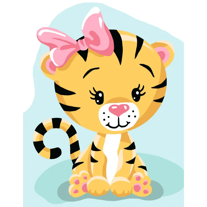 Printed Canvas 14x18 Tiger cub CDA3362