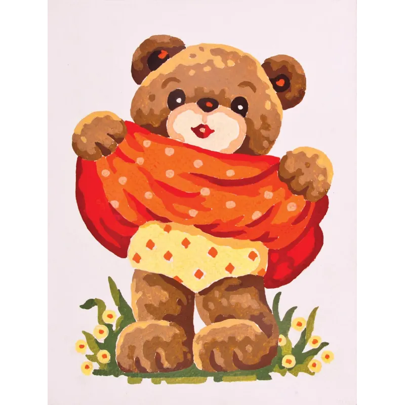 Printed Canvas 14x18 Girl Bear CDA3178
