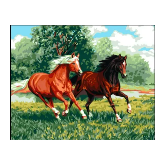 Atspausdinta drobė 50x40 Laukiniai arkliai CDA11881