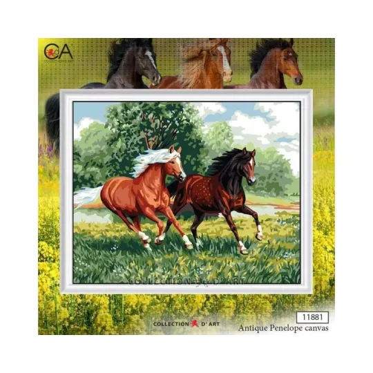 Bedruckte Leinwand 50x40 Wilde Pferde CDA11881