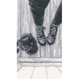 Kits de point de croix "Je ne suis qu'un chaton" 10,5x18,5 cm RTOM1035