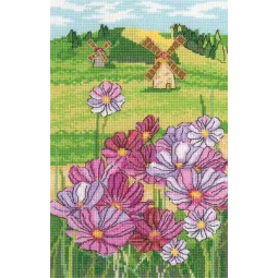 Cross-stitch kits "Windmills" 15х24 cm RTOM953