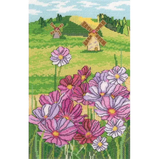 Cross-stitch kits "Windmills" 15х24 cm RTOM953