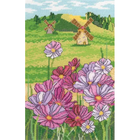 Cross-stitch kits "Windmills" 15х24 cm RTOM953
