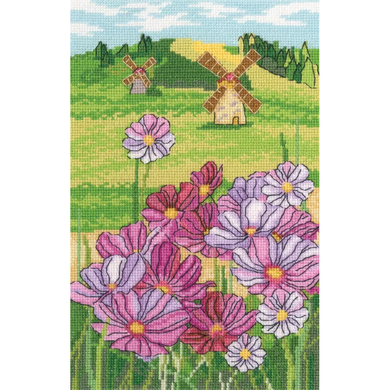 Cross-stitch kits "Windmills" 15х24 cm RTOM953