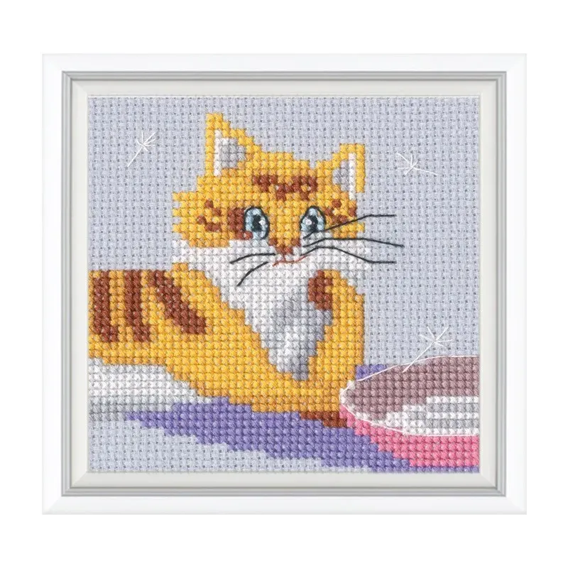 Cross-Stitch Kit "Pessimist" 9x8,5 cm RTOH005