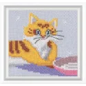 Cross-Stitch Kit "Pessimist" 9x8,5 cm RTOH005
