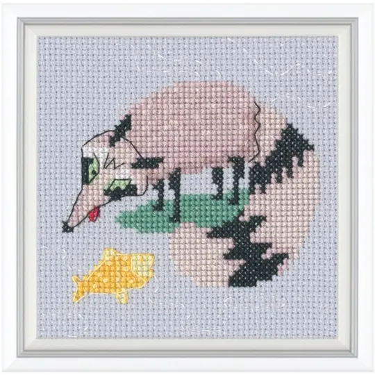 Kit de point de croix "Lac de rêve" 10x10 cm RTOH004