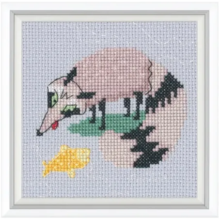 Kit de point de croix "Lac de rêve" 10x10 cm RTOH004