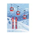 Cross-stitch kit "The mountains gain our hearts" 9x12 cm RTOC391