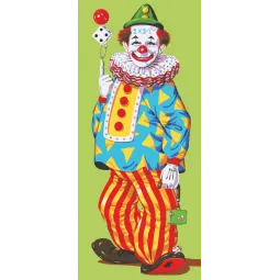 Toile imprimée 22x50 Clown jongleur CDA8059