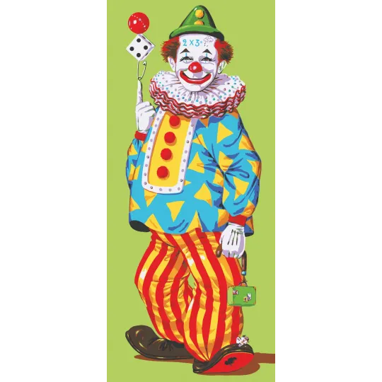 Printed Canvas 22x50 Juggling Clown CDA8059