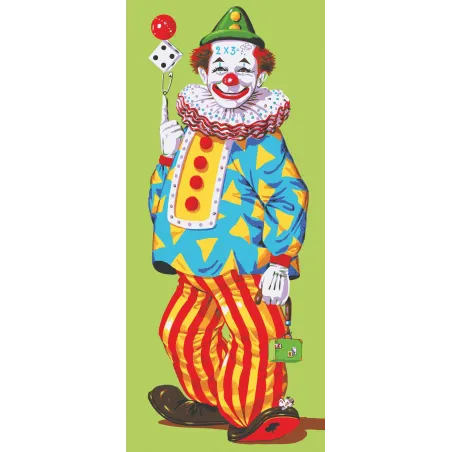 Toile imprimée 22x50 Clown jongleur CDA8059