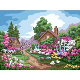 Printed Canvas 30x40 Flower Gate CDA10479