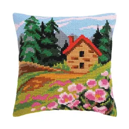 Kit de coussin Chalet au bord 40 X 40 cm CDA5462