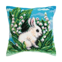 Kissen-Set Weißes Kaninchen 40 X 40 cm CDA5460