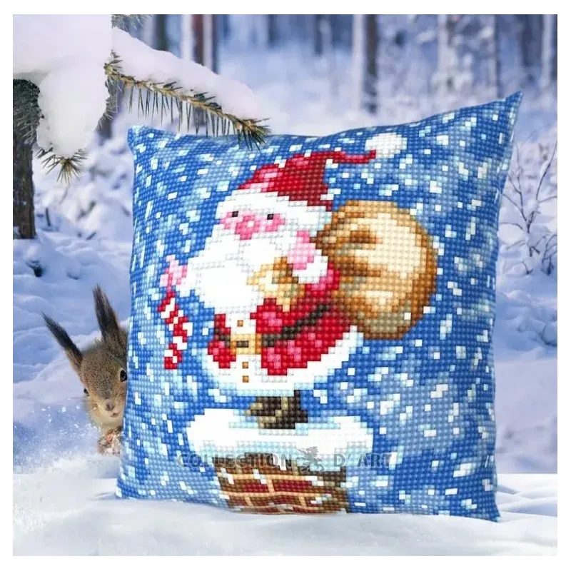 Kit coussin "Joyeux Noël" 40 x 40 cm CDA5458