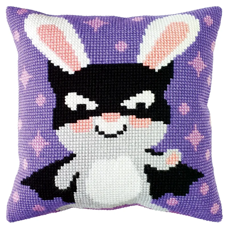 Kit coussin Je ne suis pas un lièvre ! 40 X 40 cm CDA5452