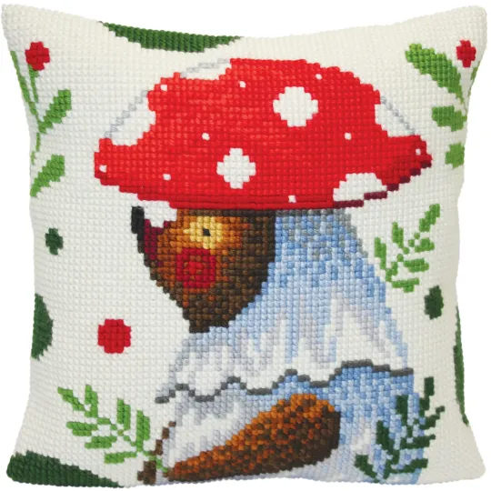 Kit de coussin Ours se promenant dans la forêt 40 X 40 cm CDA5419