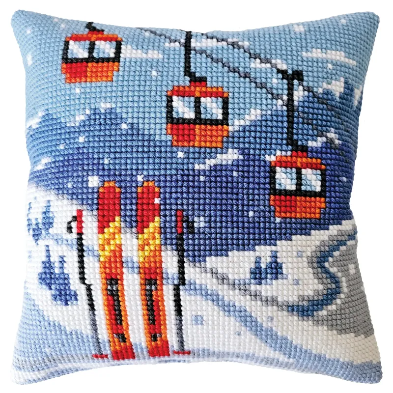 Gezählter Kissenbezug "Alpine skiing" 40 x 40 cm CDA5490CC