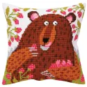 Cushion kit Bear in raspberry 40 X 40 cm CDA5396