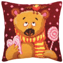 Kit de coussin Candy Teddy 40 X 40 cm CDA5394