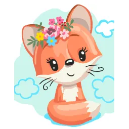 Toile Imprimée 14x18 Petit renard CDA3361