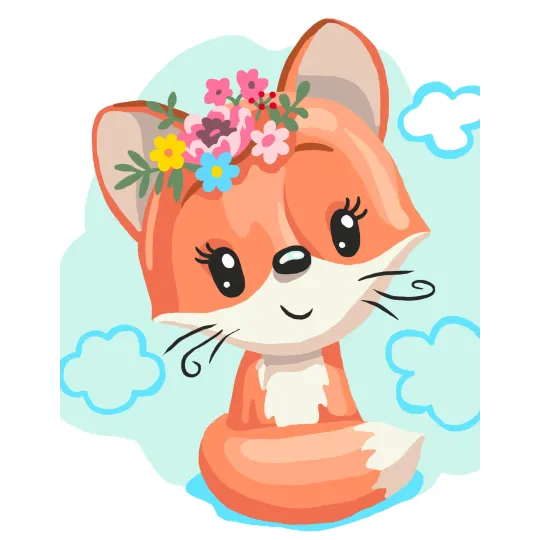 Printed Canvas 14x18 Little fox CDA3361