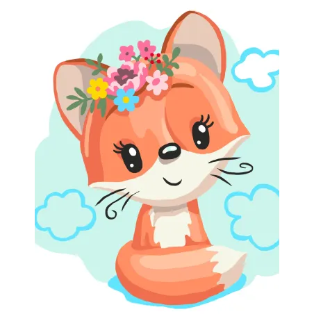 Toile Imprimée 14x18 Petit renard CDA3361