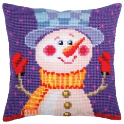 Cushion kit Cheerful snowman 40 X 40 cm CDA5389